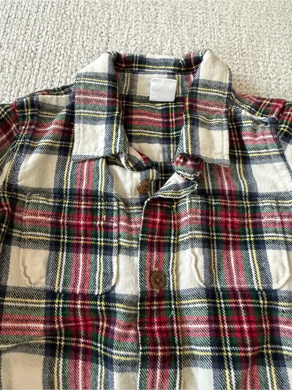 GAP Kids Plaid Button-Front Shirt - Red, Green & Blue Plaids